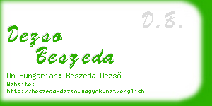 dezso beszeda business card
