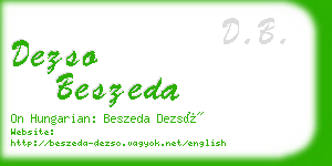 dezso beszeda business card